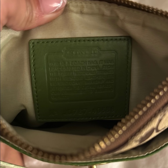Coach Brown and Green Crossbody Bag with Monogram - Picture 2 of 5